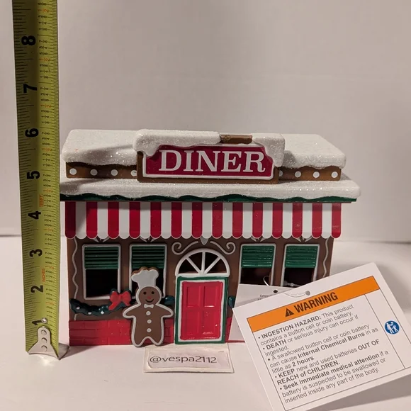 Target Bullseye Playground Christmas Village 3pc Cafe Toy Diner Gingerbread - Picture 4 of 13